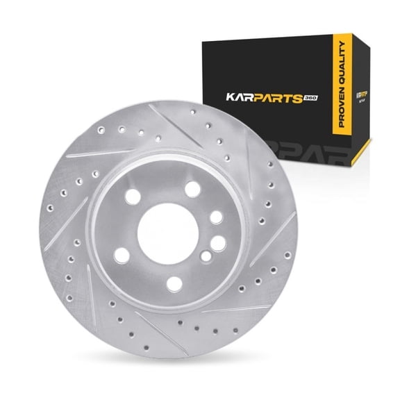 KarParts360 For Mercedes-Benz S320/S420 1994 95 96 97 98 1999 Brake Rotor | Silver | 22 Millimeters / 0.87 Inches Nominal Thickness | 300 Millimeters / 11.81 Inches Outside Diameter | 5 Stud/Lug Hole