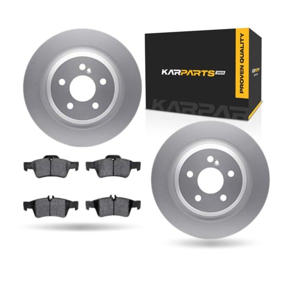 KarParts360 For Mercedes-Benz S400 2010 2011 2012 2013 Brake Set Rear | Cast Iron | Vented | 5 Lug | Plain Rotor | 4.50 Inches Bolt Circle | Performance/Racing