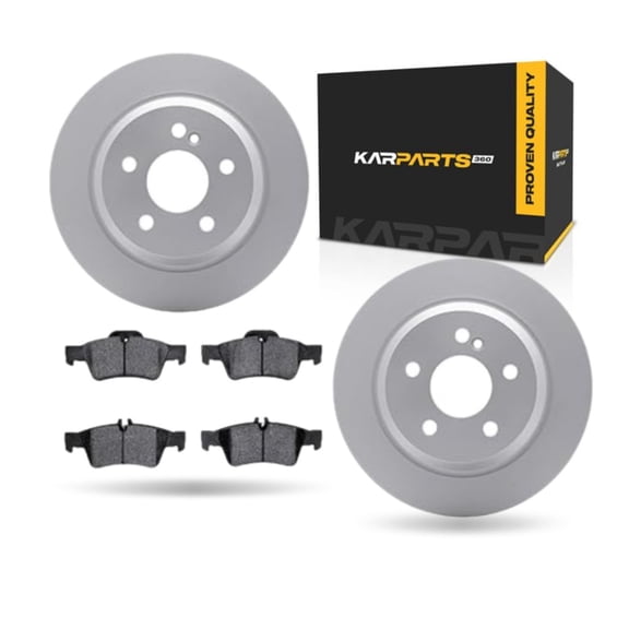 KarParts360 For Mercedes-Benz SL55 AMG/CL600 2007 2008 Brake Set Rear | Cast Iron | Vented | 5 Lug | Plain Rotor | 5.00 Inches Bolt Circle | Performance/Racing