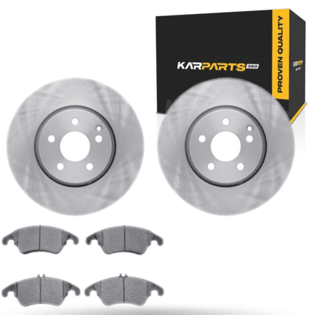 KarParts360 For Mercedes-Benz SLC43 AMG 2017 2018 2019 2020 Brake Set | Front | Cast Iron Rotor | Excluded Calipers | Vented | Plain Rotor Style | 114.3 Millimeters / 4.50 Inches Bolt Circle | 5 Lugs