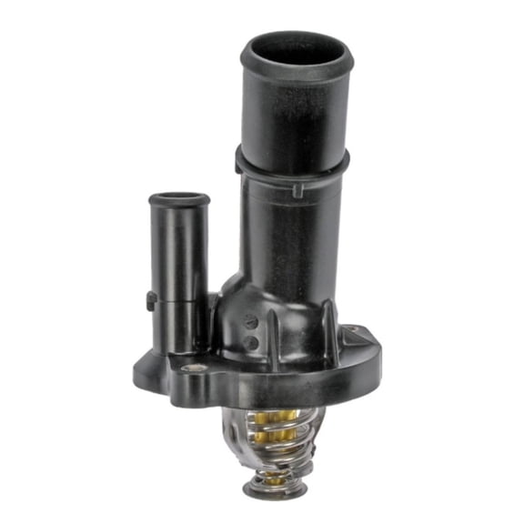 KarParts360 For Ford EcoSport 2013-2019 Engine Coolant Thermostat Housing | Plastic Material | Black | Gasket | 3.325 Inches Flange Length | 0.466 Inches Flange Thickness | For 1476110, 4M5G8575-FC