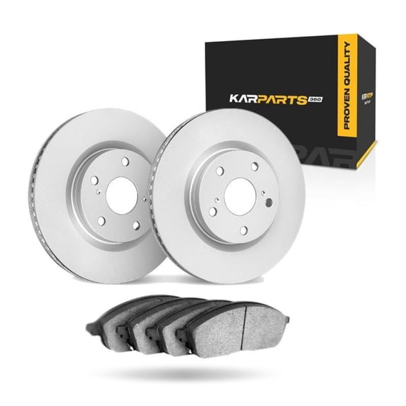 KarParts360 For Mercedes-Benz SLR McLaren 2007 2008 2009 Brake Set | Front | With Brake Pads | Cast Iron Rotor | Performance / Racing Driving Style | Plain Rotor Style