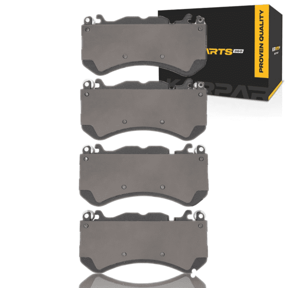 KarParts360 For Mercedes-Benz SLS AMG 2011 12 13 14 2015 Disc Brake Pads | Ceramic | Electronic Pad Wear Sensor | 93.2 Millimeters / 3.67 Inches Inner Height