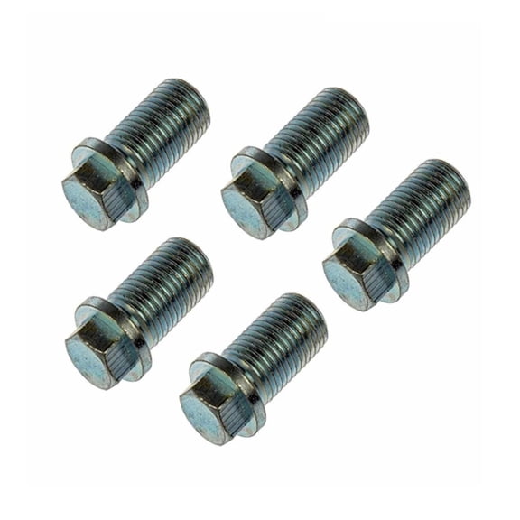 KarParts360 For Mercedes-Benz Sprinter 2017 2018 2019 Engine Oil Drain Plugs | 5 Pieces | Steel Material | Silver | 3 Bolt Grade | Conventional Drain Method | Replacement For 1119970330, 1151863J01