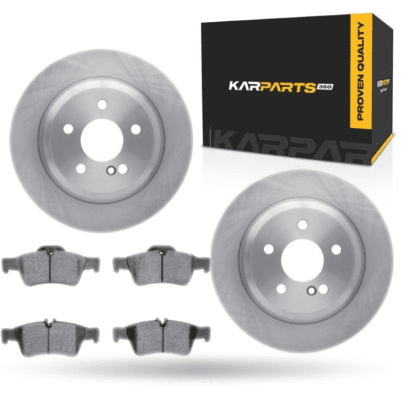 KarParts360 For Mercedes-Benz Sprinter 2500/3500 2012 2013 Brake Set | Rear | Cast Iron Rotor | Excluded Calipers | Solid | Plain Rotor Style | 108 Millimeters / 4.25 Inches Bolt Circle | 5 Lugs