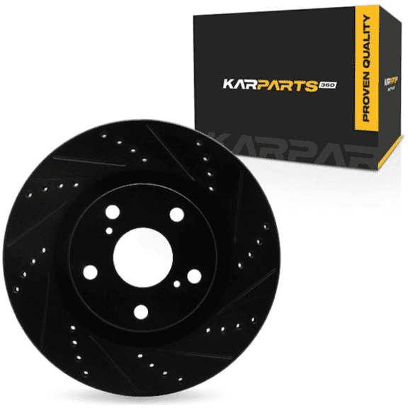 KarParts360 For Mercury Cougar 1991-1997 Brake Rotor Front, Passenger Side | Cast Iron | Black Finish | 24.75 Millimeters/0.97 Inches Discard Thickness | 26 Millimeters/1.02 Inches Nominal Thickness