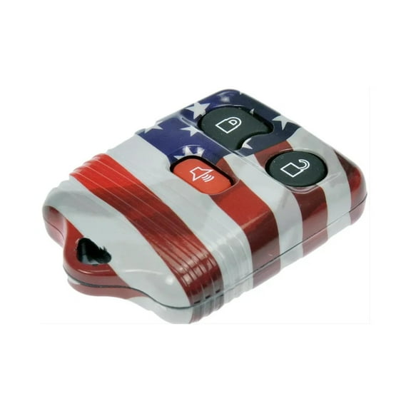 KarParts360 For Mercury Cougar 1999 2000 2001 2002 Keyless Remote Case | Plastic Material | Red/White/Blue | Lock/Unlock/Alarm Button Functions | 3 Buttons