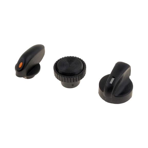 KarParts360 For Mercury Sable 1996 1997 1998 1999 Control Knob Assortment | 3 Pieces | Made Of Plastic | Black | HVAC Control Functions | Replacement For E5TZ11666A, F3DZ18519A