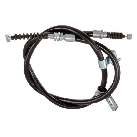 KarParts360 For Mercury Tracer 1992 93 94 95 1996 Parking Brake Cable | Black Housing | Rubber Outer Sleeve | With Conduit | 46.38 inches Conduit Length | Replacement For F2CZ-2A635-B, F3CZ-2A635-B