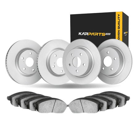 KarParts360 For Mitsubishi ASX 2013 2014 2015 Brake Set Front And Rear | Cast Iron | Performance / Racing Driving Style | Plain Rotor Style | 1-Piece Rotor Construction