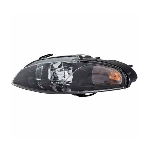KarParts360 For Mitsubishi Eclipse 1997 1998 1999 Headlight Driver Side | Clear Lens | Plastic Material | 12.8 Volts Direct Current | With Bulbs | Replacement For MR296283, MR485143