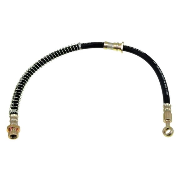 KarParts360 For Mitsubishi Eclipse 2000 01 02 03 04 2005 Brake Hydraulic Hose | Black | Treated Steel End 1 | Flexible Hose | Banjo End 1 | 18.75 Inches Axis 1 Length | Replacement For MR249972
