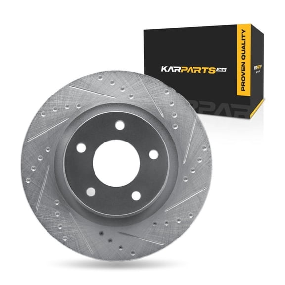KarParts360 For Mitsubishi Eclipse Cross 2022 2023 2024 2025 Brake Rotor | Silver | 26 Millimeters / 1.02 Inches Nominal Thickness | 294 Millimeters / 11.57 Inches Outside Diameter | 5 Stud/Lug Hole