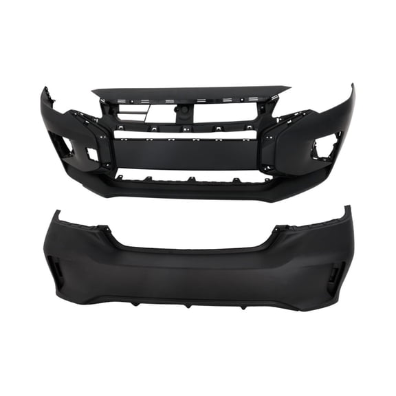 KarParts360 For Mitsubishi Mirage G4 2021 2022 2023 2024 Bumper Covers | Front And Rear | CAPA | Set Of 2 | Primed | Excluded Mounting Brackets | For MI1000352, MI1100314 | 6400J974, 6410D948
