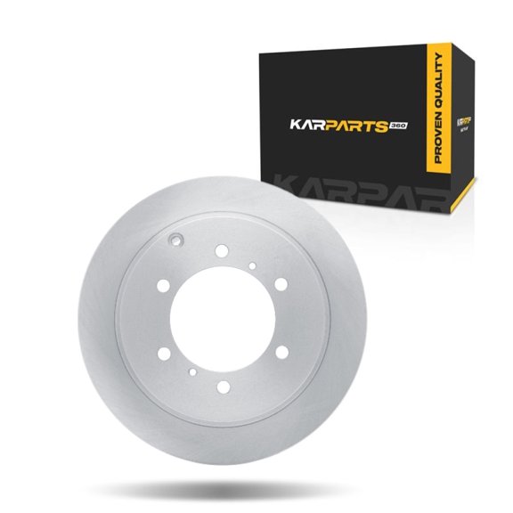 KarParts360 For Mitsubishi Montero 1990-2000 Brake Rotor Rear | Cast Iron | Solid | Rotors Only Design | 139.7 Millimeters/5.50 Inches Bolt Circle | 6 Lug Holes