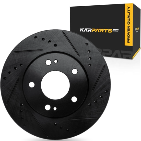 KarParts360 For Mitsubishi Outlander 2003 2004 Brake Rotor Front, Passenger Side | Cast Iron | Vented | 26 Millimeters/1.02 Inches Nominal Thickness | 276 Millimeters/10.87 Inches Outside Diameter