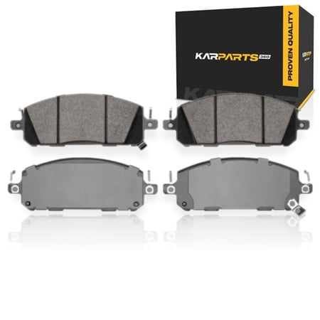 KarParts360 For Mitsubishi Outlander 2022 2023 2024 2025 Disc Brake Pads | Ceramic | Mechanical Pad Wear Sensor | 62.1 Millimeters / 2.44 Inches Outer Height