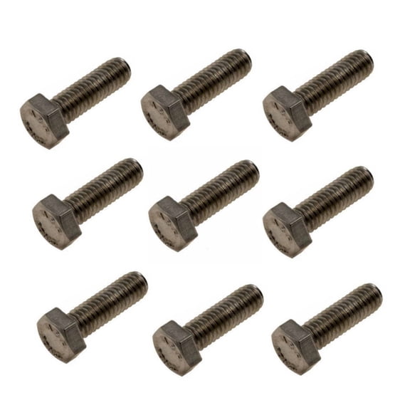 KarParts360 Multi-Purpose Bolt | 9 Pieces | Stainless Steel Material | Zinc Finish | Silver Color | Hex Head Drive Type