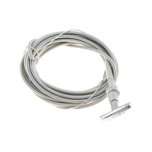 KarParts360 Multi-Purpose Control Cable | Metal Cable | Plastic Knob Material | Silver | Push-pull Mounting Type