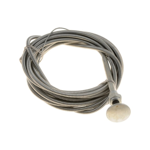 KarParts360 Multi-Purpose Control Cable | Metal Cable | Silver | 0.153 Inches Cable Diameter | Metal Knob Material | Push-pull Mounting Type