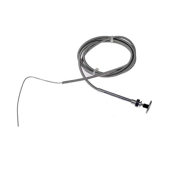 KarParts360 Multi-Purpose Control Cable | Metal Cable | Silver | 0.19 Inches Cable Diameter | Metal Knob Material | Push-pull Mounting Type