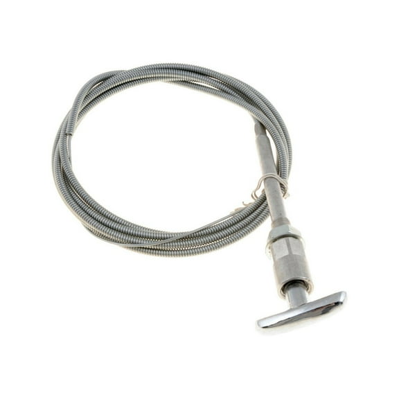 KarParts360 Multi-Purpose Control Cable | Metal Cable | Silver | Plastic Knob Material | Push-pull Mounting Type