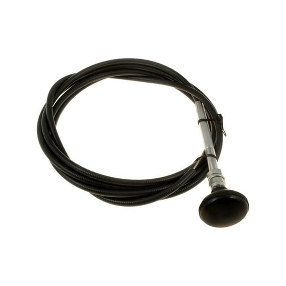 KarParts360 Multi-Purpose Control Cable | Metal with Rubber Coating Cable | Black | 0.35 Inches Cable Diameter | Plastic Knob Material | Push-pull Mounting Type