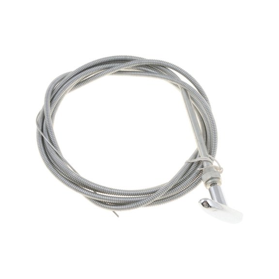 KarParts360 Multi-Purpose Control Cable | Silver | Metal Cable | Plastic Knob Material | Push-pull Mounting Type