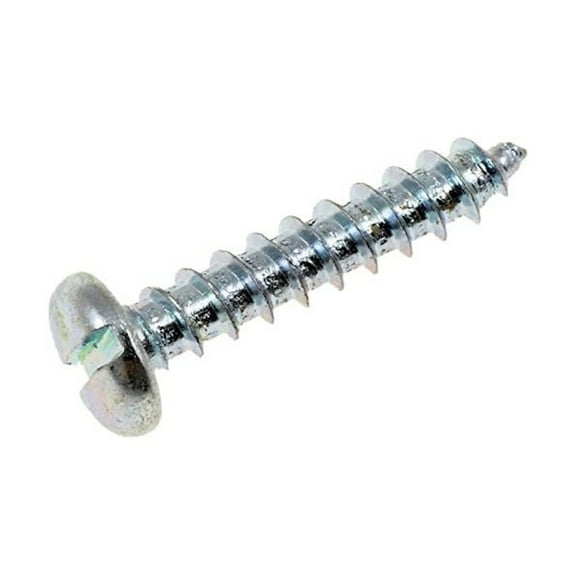 KarParts360 Multi-Purpose Screws | Steel | Pan Head Screw Type | Chrome Finish | Slotted Drive Style | Zinc Fastener Plating | Sheet Metal Screw Name | Metal To Metal Screw Style