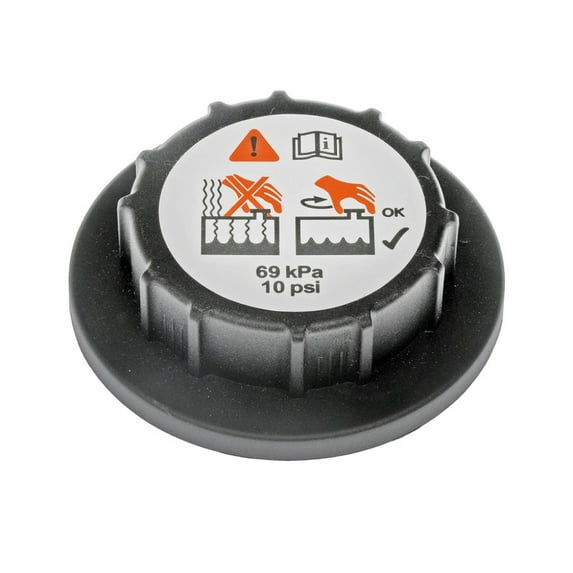KarParts360 For Navistar 4700LPX 2002 Engine Coolant Recovery Tank Cap | Plastic | Twist On Attachment Type | Black Color | 76.2 millimeters Diameter | 10 PSI Maximum Pressure Rating | 2039390C3