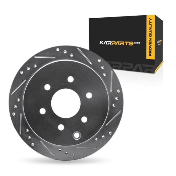 KarParts360 For Nissan Frontier 2005-2026 Brake Rotor Rear, Passenger Side | Cast Iron | Silver Finish | 18 Millimeters/0.71 Inches Nominal Thickness | 286 Millimeters/11.26 Inches Outside Diameter
