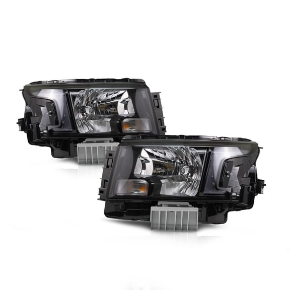 KarParts360 For Nissan Frontier 2022 2023 2024 Headlight Assembly Driver And Passenger Side | Pair | With Bulbs | Crew/Extended Cab | S/SV Model | For NI2502289, NI2503289 | 260609BU0A, 260109BU0A