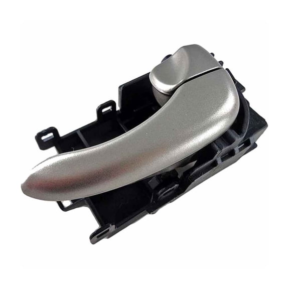 KarParts360 For Nissan Maxima 2002 2003 Interior Door Handle Passenger Side | Front Or Rear | Plastic | Smooth | Silver Color | Clip-on And Screw On Attachment | Lockable | Replacement For 80670-3Y11