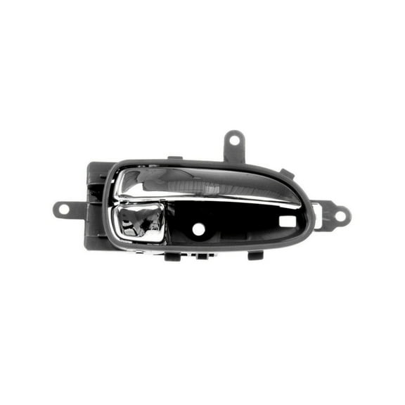 KarParts360 For Nissan Maxima 2009 10 11 12 13 2014 Interior Door Handle Passenger Side | Front Or Rear | Gray Housing | Plastic | Chrome Lever | Clip-on And Screw On Attachment Type | Irregular Shap