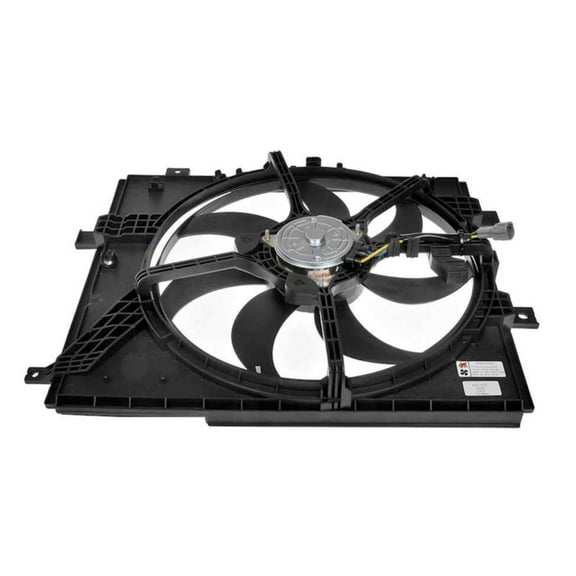 KarParts360 For Nissan Micra 2015 16 17 18 2019 Radiator Fan | Plastic Blade Material | Black Shroud Color | Male Connector | Replacement For 21481-1HS3A