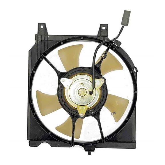 KarParts360 For Nissan NX 1991 1992 1993 A/C Condenser Fan | Plastic Material | Male Connector | Brushed Mount Type | 2 Terminal | Replacement For 9212051C00, 9212051C01