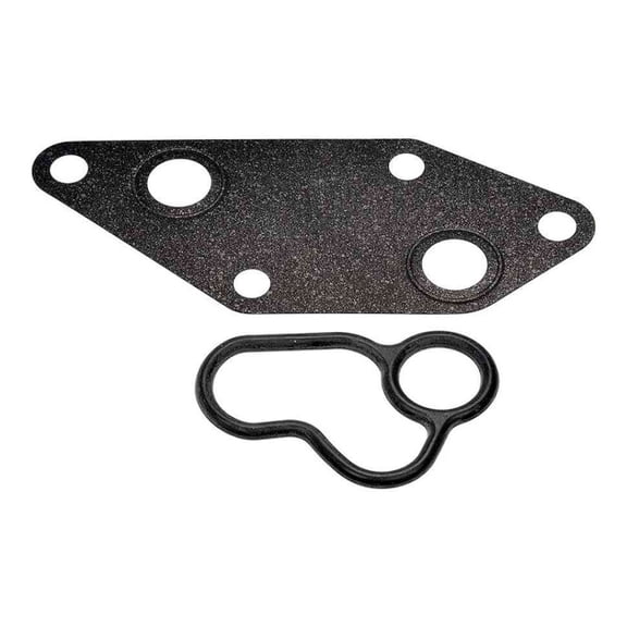 KarParts360 For Nissan Rogue 2008-2018 Engine Oil Cooler Gasket Set | Metal Gasket | Black Gasket | Black O-Ring | Round O-Ring Rim Shape | Replacement For 21304JA00A, 21304JA06A