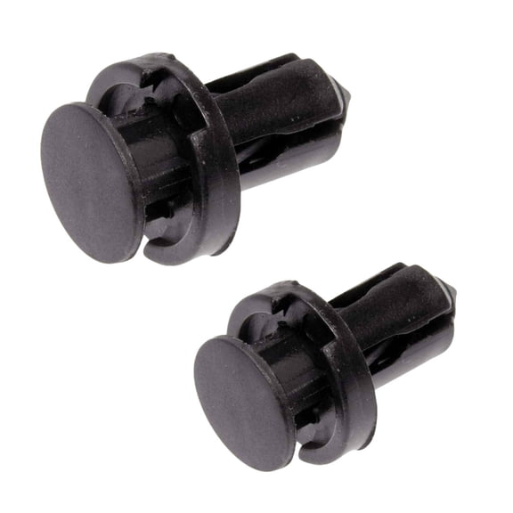 KarParts360 For Nissan Rogue 2008-2020 Splash Shield Retainers | Plastic Material | Black | 0.51 Inches Fastener Head Diameter | 1.06 Inches Fastener Length | 2 Pieces | For 1553-09241, 57728AC090