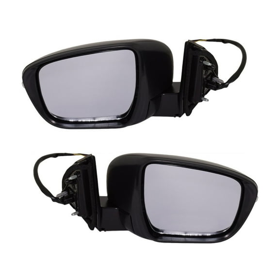 KarParts360 For Nissan Rogue Sport 2017 2018 2019 2020 Door Mirror Driver And Passenger Side | Pair | Power | Non-Heated | Black Cover | Paintable Manual Folding W/Signal Light | NI1320300, NI1321300