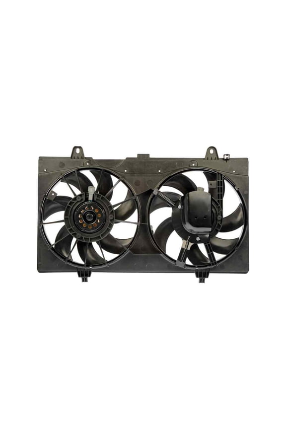 For Nissan Sentra 2007-2017 Radiator Fan | Plastic Material | Brushed Motor Type | Black Shroud | 2 Male Connector | Replacement For 21481ET80B