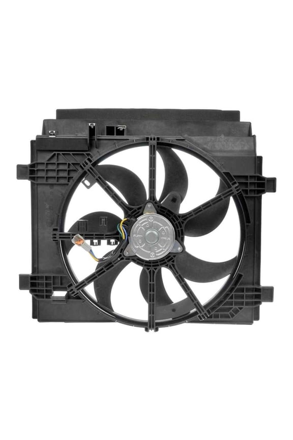 For Nissan Sentra 2013-2019 Radiator Fan | Plastic Blade | Brushed Motor Type | Black Shroud | Plastic Shroud | Male Connector | 1 Connector | Replacement For 214813SH5A, 214819AM0A