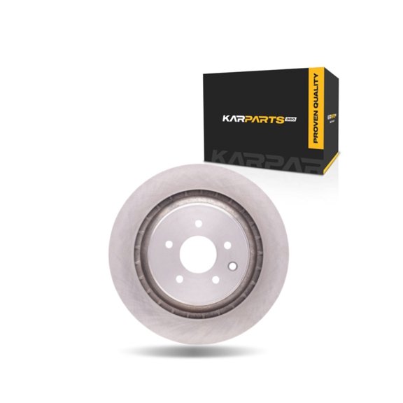 KarParts360 For Nissan Z 2023 2024 2025 Disc Brake Rotor | Rear | Cast Iron | Rotors Only Design | Vented Rotor | 114.3 Millimeters / 4.50 Inches Bolt Circle | 5 Lug Holes