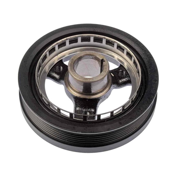 KarParts360 For Oldsmobile Achieva 1994 95 96 97 1998 Harmonic Balancer | Black Color | Serpentine Drive Belt Type | Keyway Type | 51.4 Millimeters Depth | Replacement For 24504609, 91176102