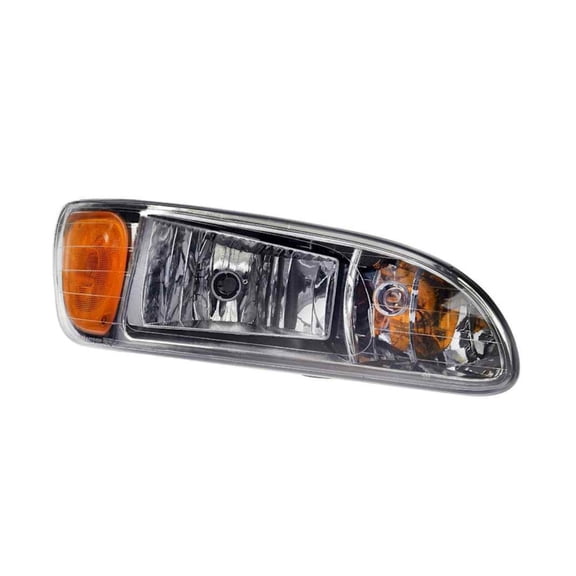 KarParts360 For Peterbilt 382 2011-2017 Headlight | Clear Lens | Polycarbonate Housing Material | 12 VDC Volts | 55 Wattage | Bulbs Included | Replacement For 1609190R, 16-09922R