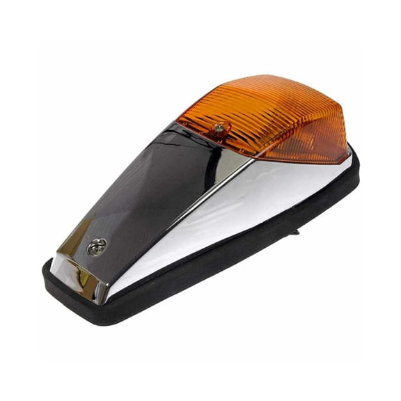 KarParts360 For Peterbilt 587 2011 2012 2013 2014 Cab Clearance Light | Orange Lens | Plastic Housing Material | Chrome Finish | Blade Terminal | 12 VDC Volts | Replacement For 16-099-24001