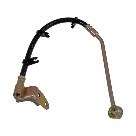 KarParts360 For Plymouth Neon 2000 2001 Brake Hydraulic Hose | Stamped Steel Bracket | Black | Banjo End 1 Fitting | Female End 2 Fitting | Replacement For 4509809AB, 4509809AC