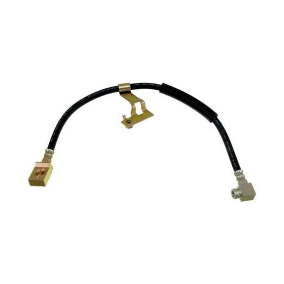 KarParts360 For Plymouth Sundance/Grand Voyager 1990 Brake Hydraulic Hose | Stamped Steel Bracket | Black | Banjo End 1 Fitting | Female End 2 Fitting | Replacement For 4126838, 4238578