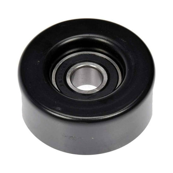KarParts360 For Pontiac Bonneville 2004 2005 Idler Pulley | Steel | Serpentine Belt Type | Black Color | 17 Millimeters Inside Diameter | 18 Millimeters Pulley Bearing Width | For 12557554, 12558185