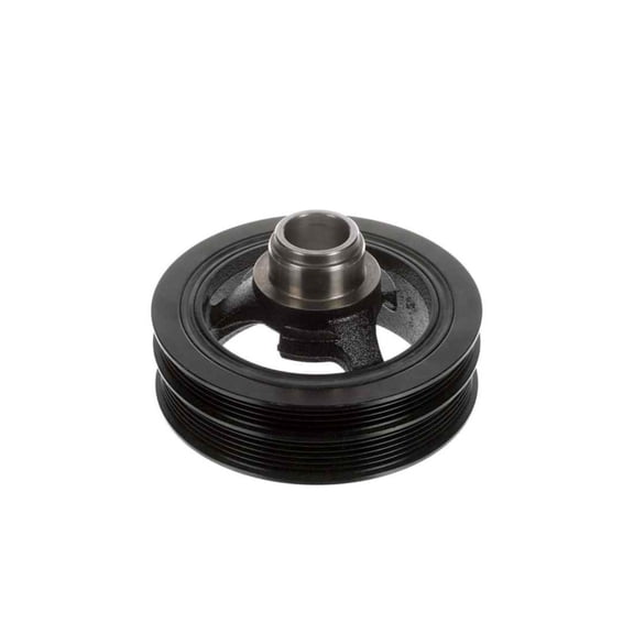 KarParts360 For Pontiac Sunfire 2000 01 02 03 04 2005 Harmonic Balancer Assembly | Cast Iron | Black Color | Serpentine Drive Belt Type | 6.4 Inches Depth | 2.3 Inches Inside Diameter | For HL3Z6312A