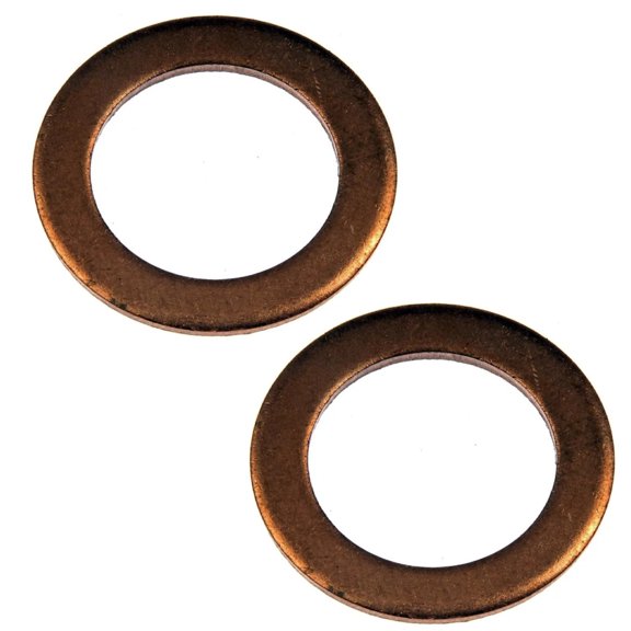 KarParts360 For Porsche 718 Spyder 2024 Engine Oil Drain Plug Gasket | 2 Pieces | Copper Material | 0.75 Inches Inside Diameter | 0.95 Inches Outside Diameter | Replacement For 4429216, 4723691